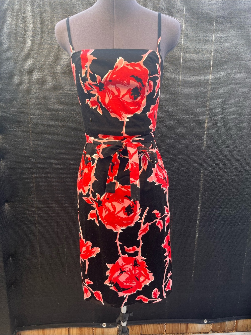 Vintage Y2K Anthropologie Tabitha Floral Sheath Cocktail Dress Size 4P